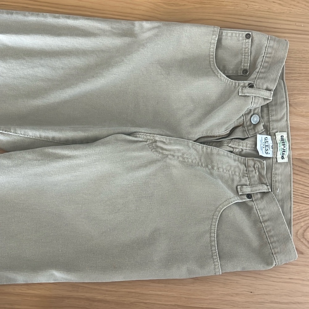 Guess Beige Corduroy Jeans 30x32